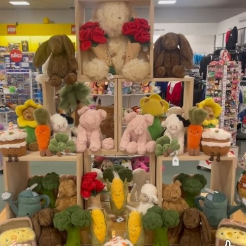 Jellycat display in-store
